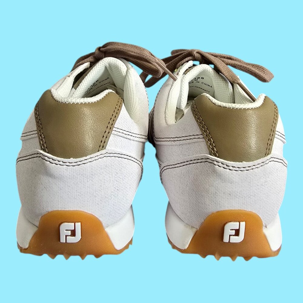 NEW! FootJoy FJ Sport Retro Spikeless Golf Shoes 92388 White Women's Size 9.5M - Picture 6 of 14